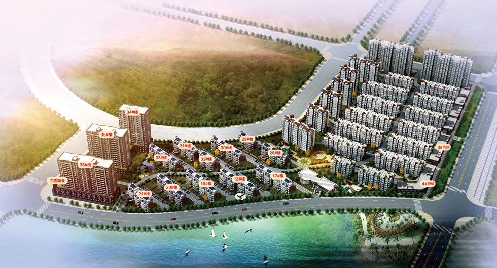 北岸雅墅小区鸟瞰