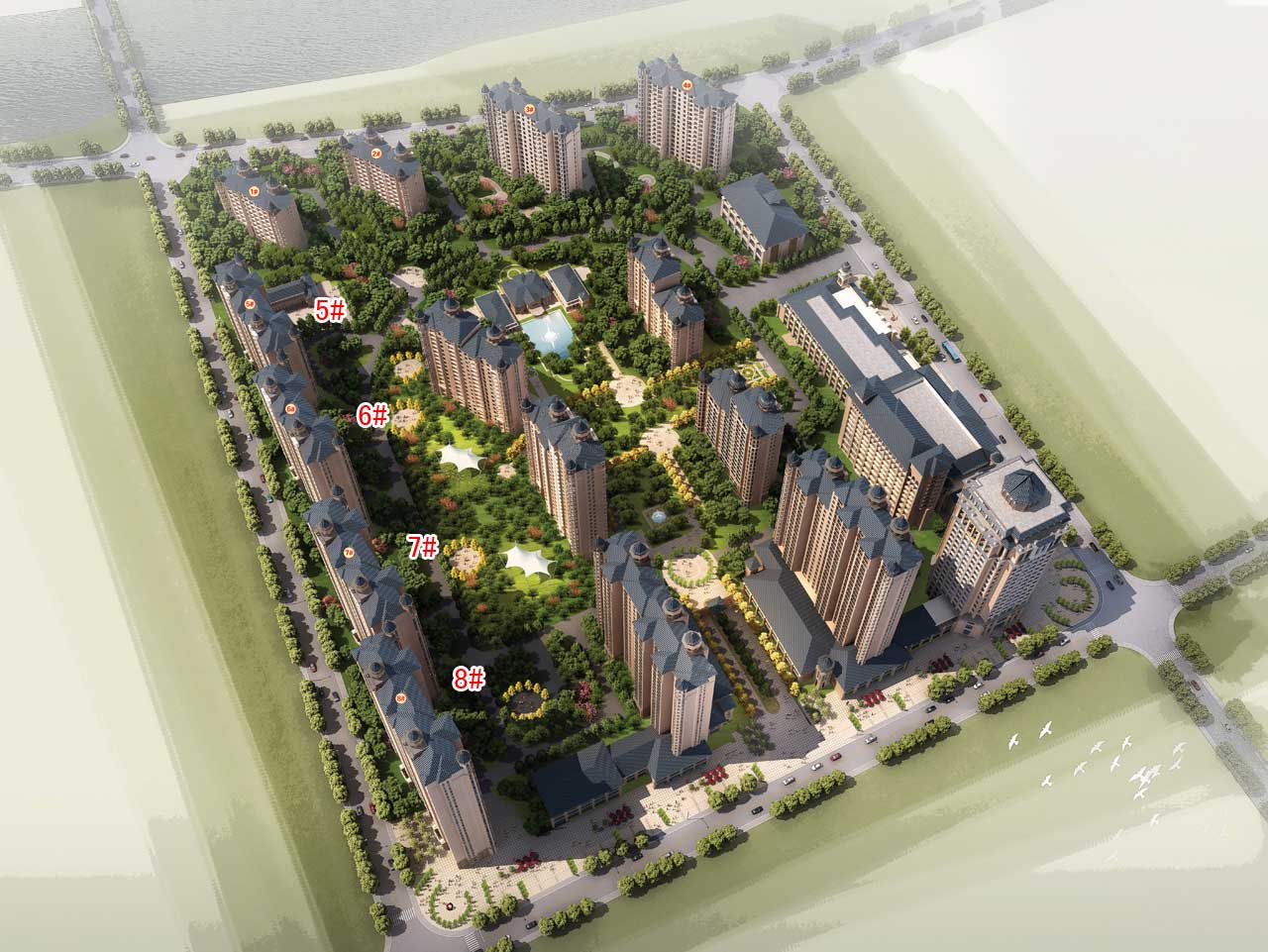 滨河湾（鹏泰家园）鸟瞰