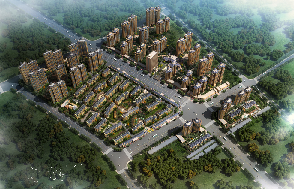 蒙西香榭丽舍鸟瞰